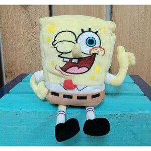TY Beanie Baby - SpongeBob ThumbsUp, with Tush Tag Plush Cartoon 2004